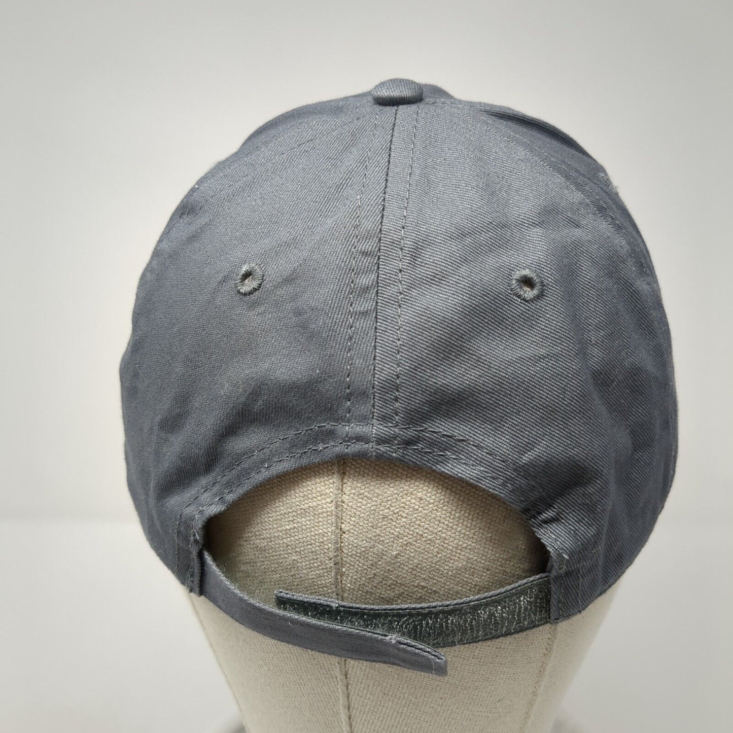 Unbranded Strapback Hat Gray Flannel One Size Adjustable Blank 6 Panel