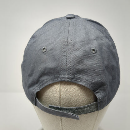 Unbranded Strapback Hat Gray Flannel One Size Adjustable Blank 6 Panel