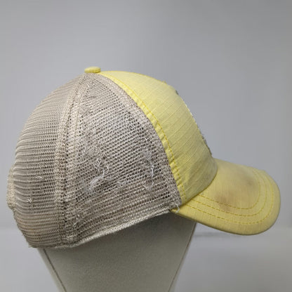 Roxy Trucker Hat Yellow One Size Mesh Snapback Sea Surf Sun Graphic Logo