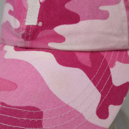 Anvil Baseball Cap Pink Camo One Size Embroidered YMCA Hat Adjustable Strapback