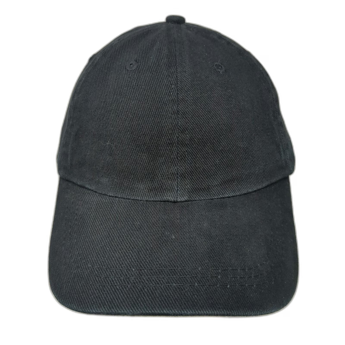 Apollo Baseball Cap Black One Size Slideback Strap Unstructured Blank Plain Hat