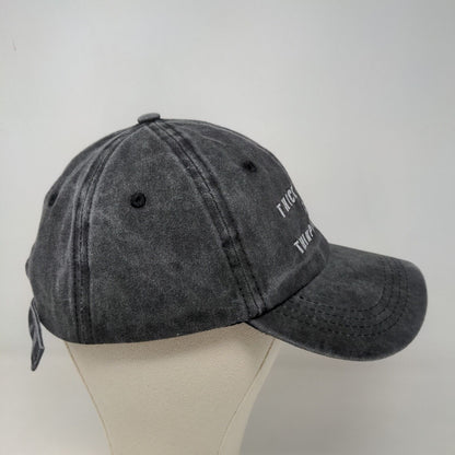 Unbranded Women's Slideback Hat Gray Adjustable Embroidered Thick Thighs Logo