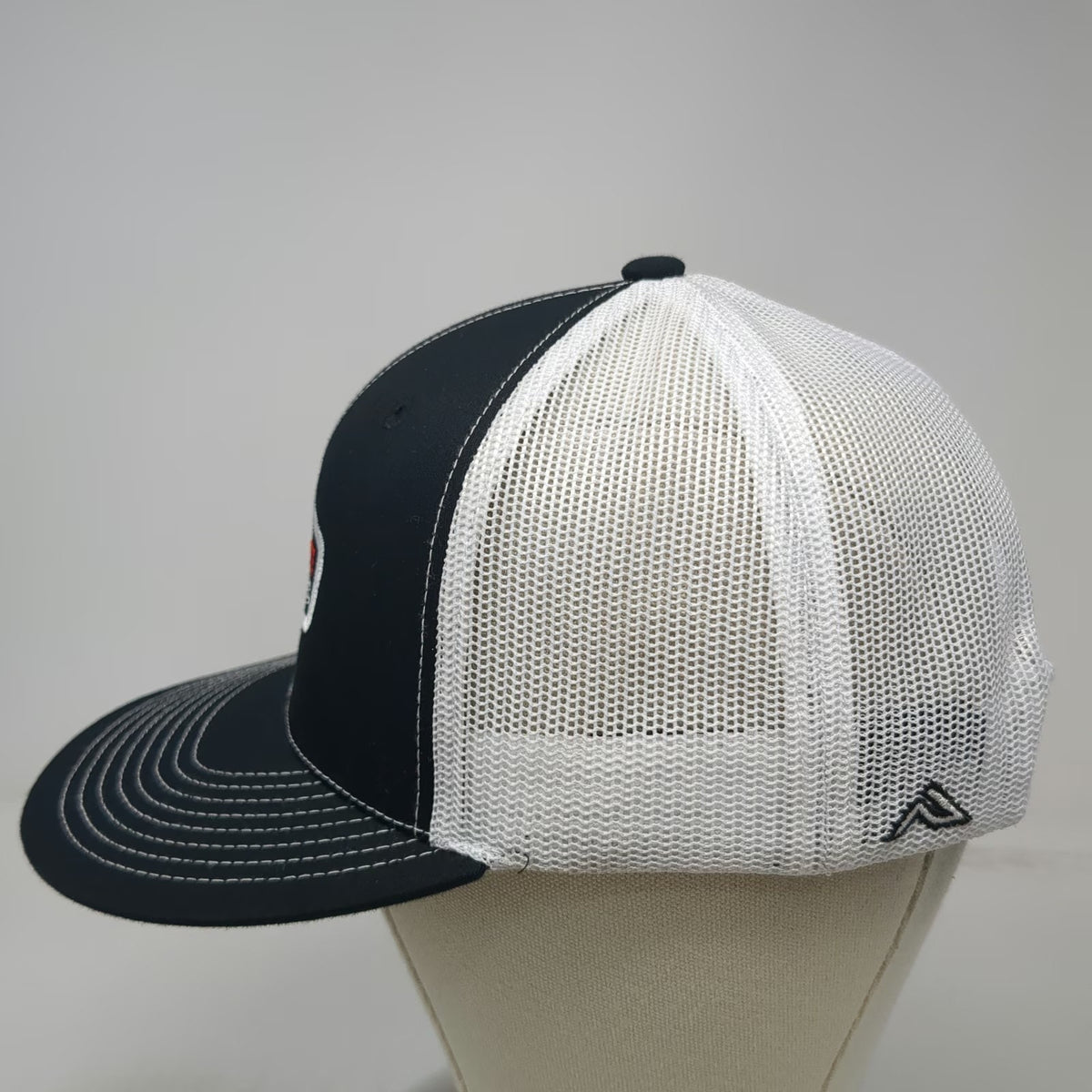 Pacific Headwear Trucker Hat Black One Size Cole Industrial Mesh Snapback Logo