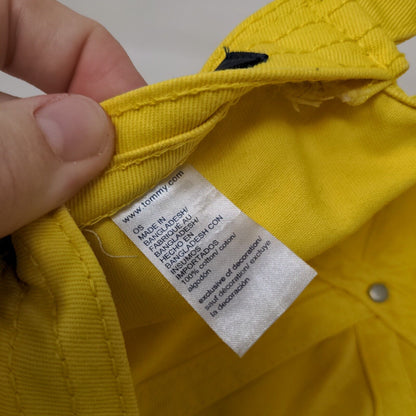 Tommy Hilfiger Slideback Hat Yellow One Size Adjustable Embroidered 6 Panel