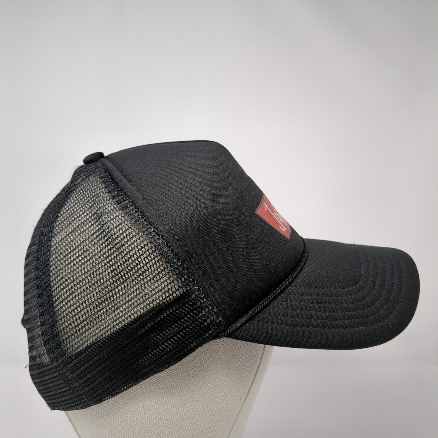 Joyride Cycles Snapback Rope Trucker Hat Black One Size Mesh Back