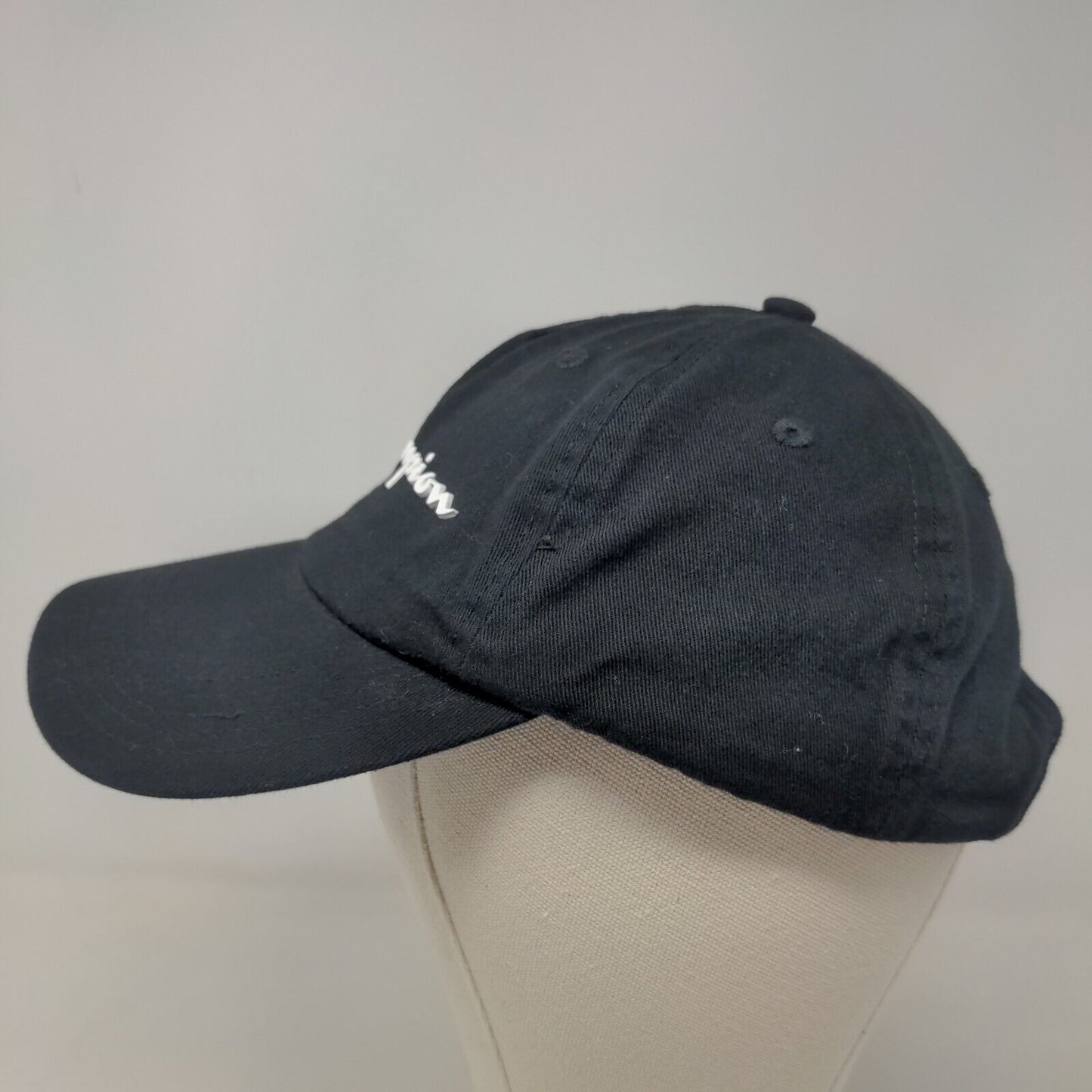 Champion Men's Slideback Hat Black Size OSFA 3D Logo 100% Cotton