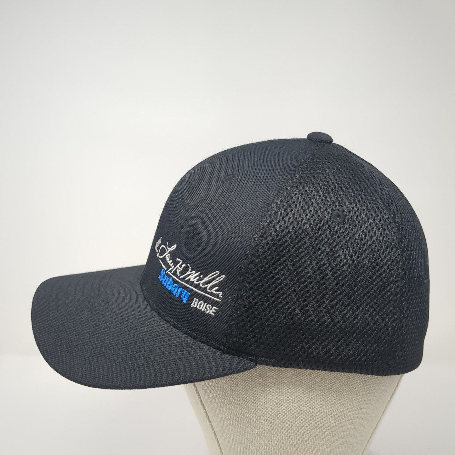 Larry H Miller Subaru Boise Baseball Cap Black Medium Mesh Back Flexfit Yupoong