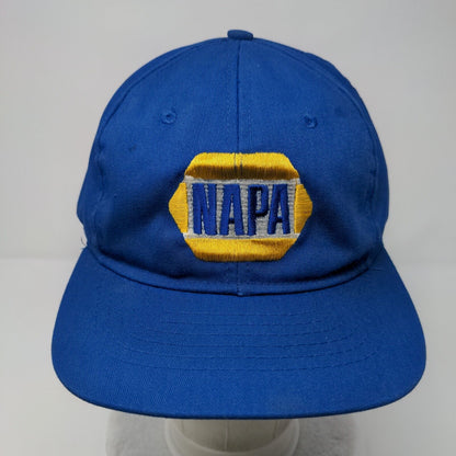 NAPA Snapback Hat Blue OSFA Adjustable Embroidered Vented Holes Tex Kap