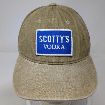 Scotty's Vodka Patch Brown Blue Baseball Cap Hat One Size Cotton Slideback