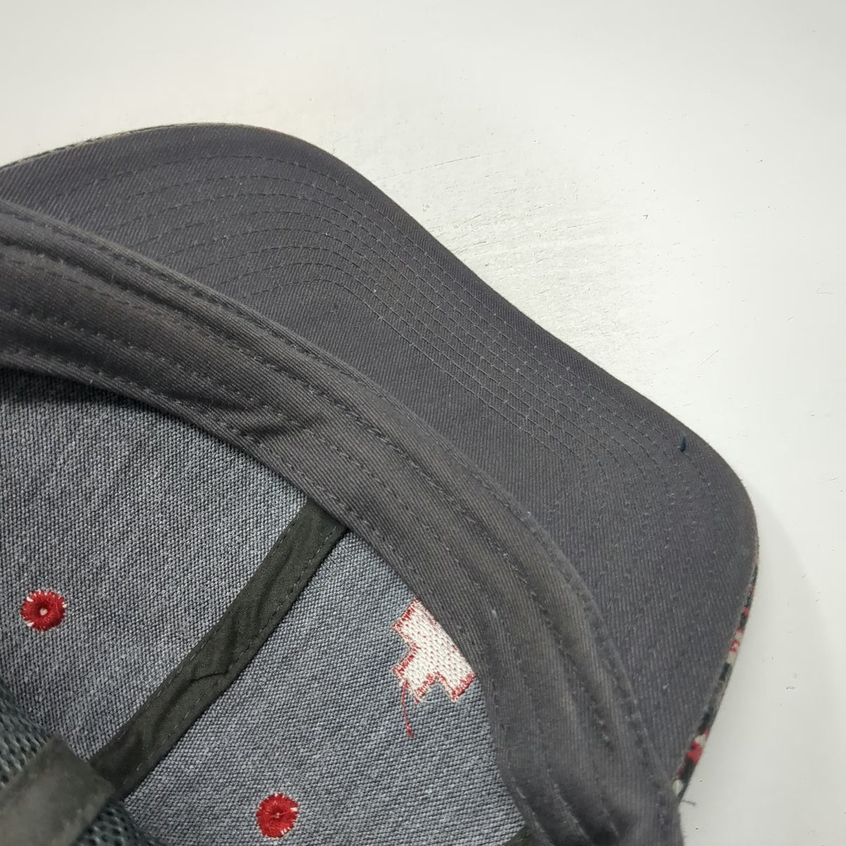 Port Authority Trucker Hat Gray One Size Digital Camo Red Cross Mesh Snapback