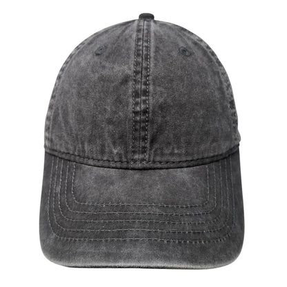 Unbranded Slideback Hat Black OS Adjustable Vented Holes 6 Panel Blank Cotton