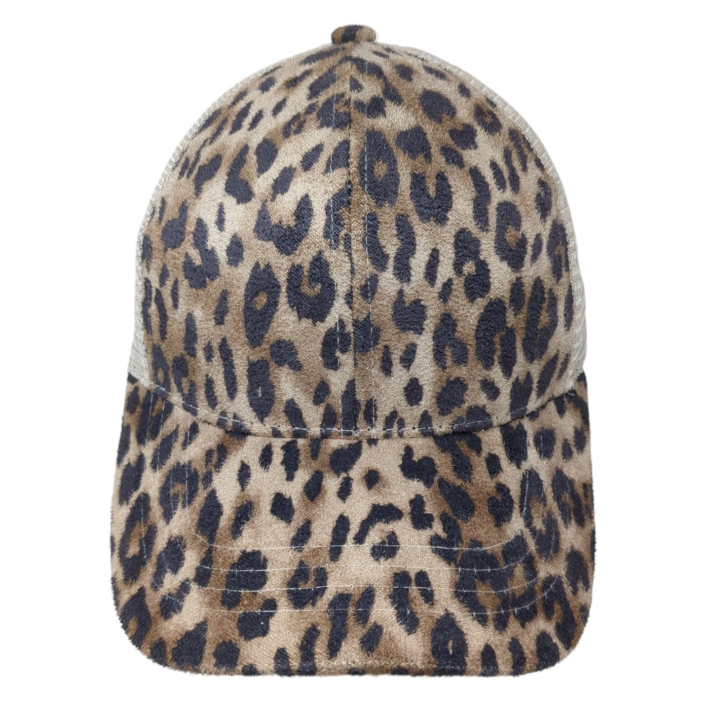 C.C Exclusives Trucker Hat Multi One Size Ponytail Leopard Animal Print