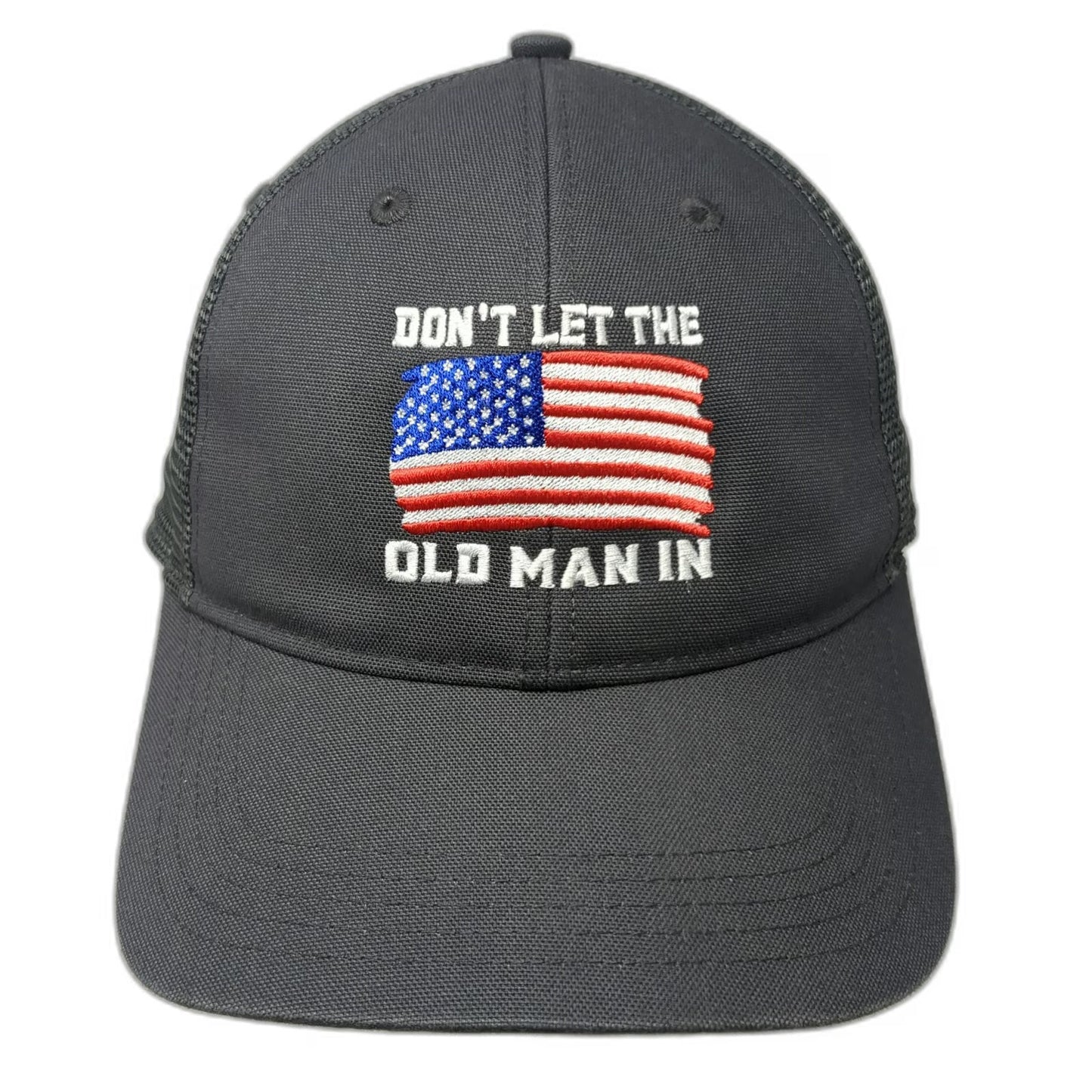 Carhartt Trucker Hat Gray One Size American Flag Snapback Graphic Mesh Hat
