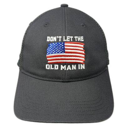 Carhartt Trucker Hat Gray One Size American Flag Snapback Graphic Mesh Hat