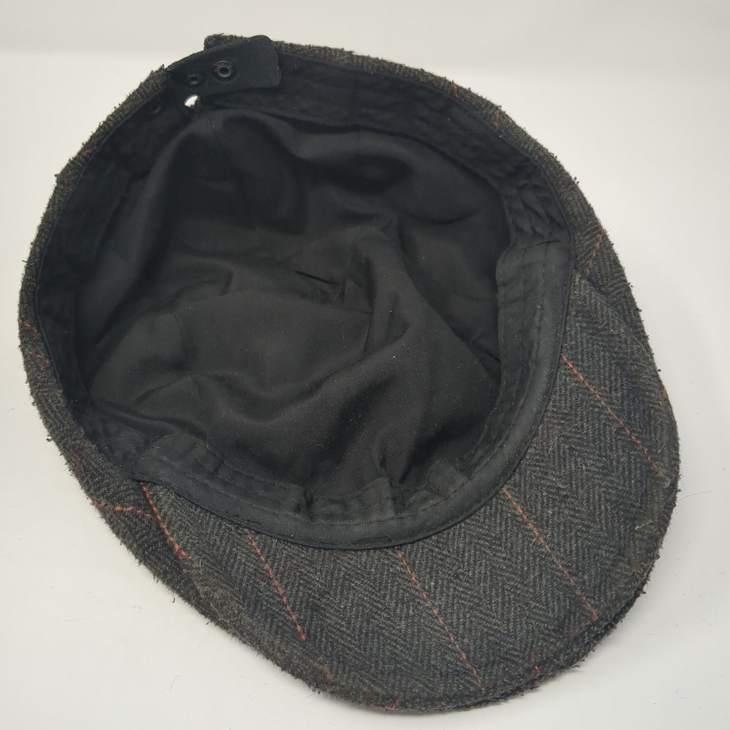 Unbranded Newsboy Cap Gray One Size Adjustable Lightweight Tweed Blank