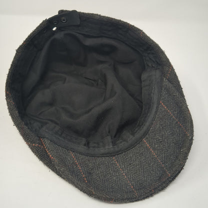 Unbranded Newsboy Cap Gray One Size Adjustable Lightweight Tweed Blank