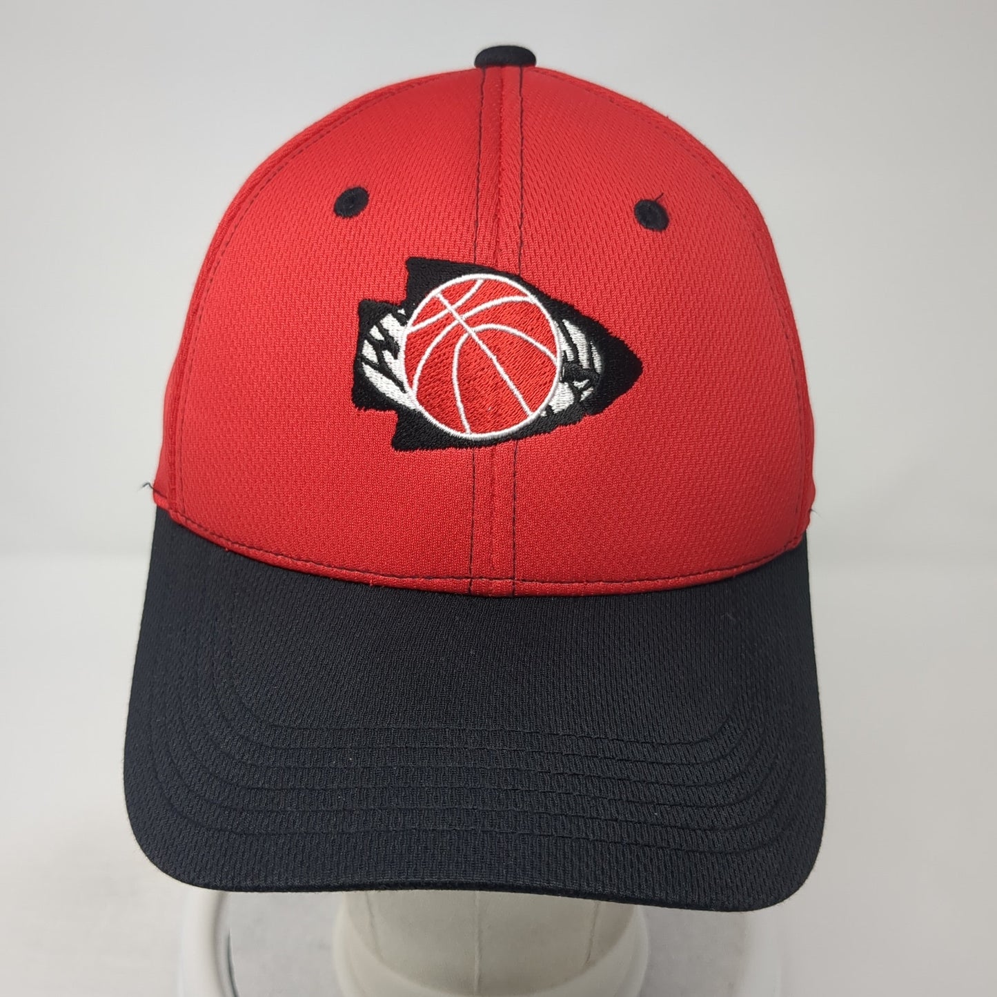 Sport-Tek By Port Authority Strapback Hat Red One Size Embroidered Logo