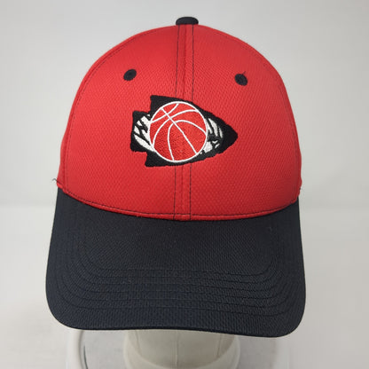 Sport-Tek By Port Authority Strapback Hat Red One Size Embroidered Logo