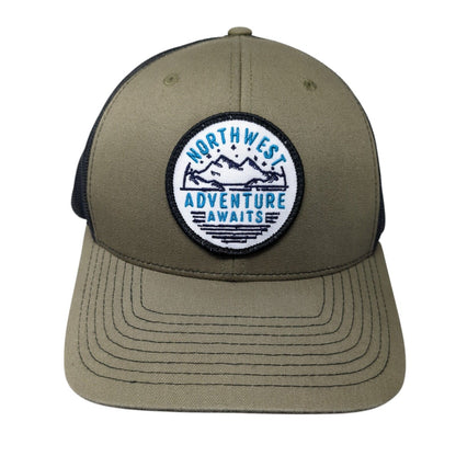 Northwest Adventure Awaits Patch Snapback Trucker Hat Brown One Size