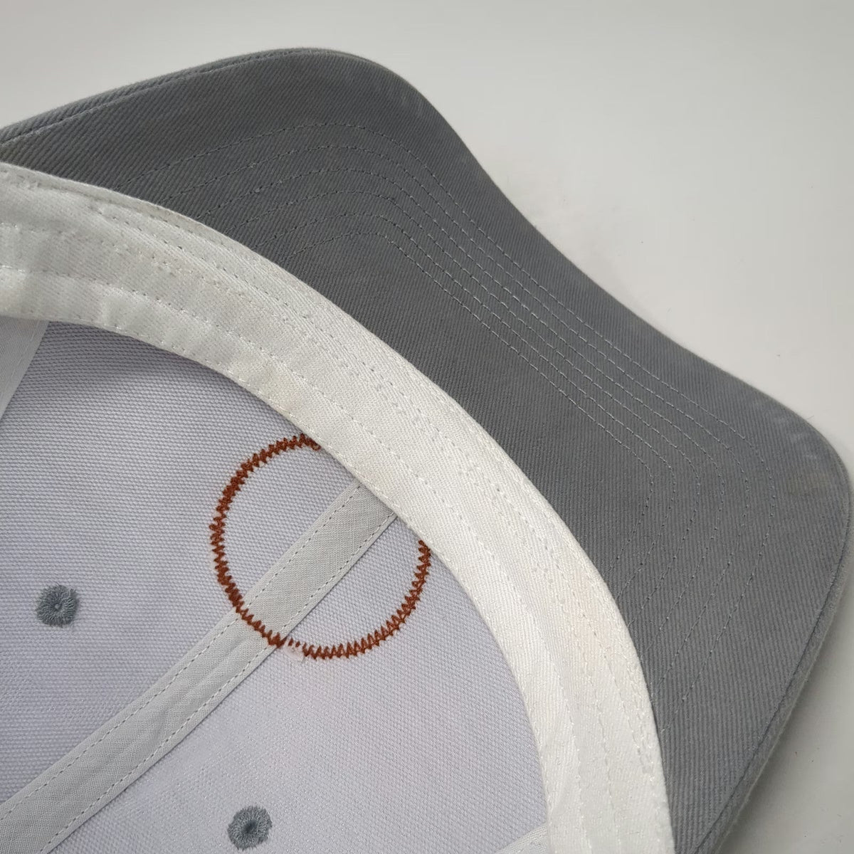 GOAT USA Trucker Hat Gray White One Size Leather Patch Mesh Back Snapback Cap