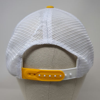 Colosseum Trucker Hat Yellow White One Size Rowan University Owls Mesh Snapback