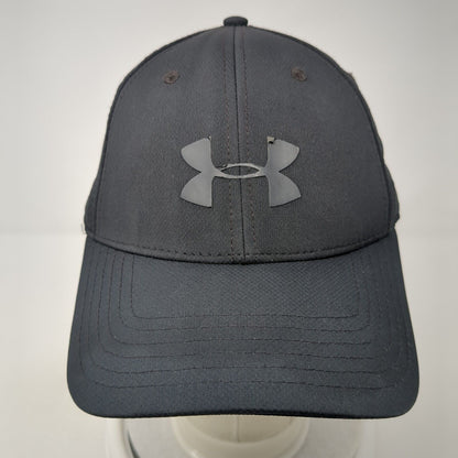 Under Armour Logo Fitted Hat Black M/L Stretch Solid 6 Panel Outdoor