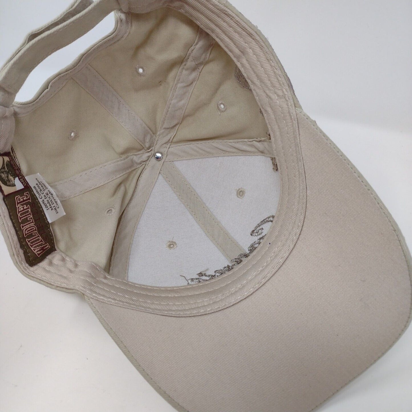 Connie Strapback Hat Tan OS Adjustable Embroidered Wildlife Series Dri-Duck