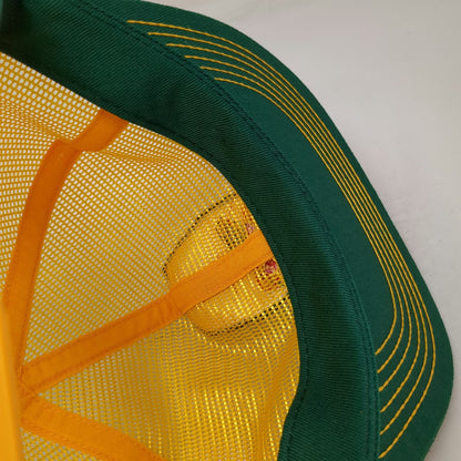 Dekalb Wheat Trucker Hat Yellow Green One Size Mesh Snapback Patch Vintage