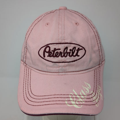 Peterbilt Class Pays Strapback Hat Pink One Size Adjustable Embroidered