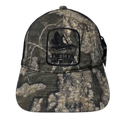 Delta Waterfowl Snapback Trucker Hat Camouflage OSFM Mesh Back Outdoor Cap