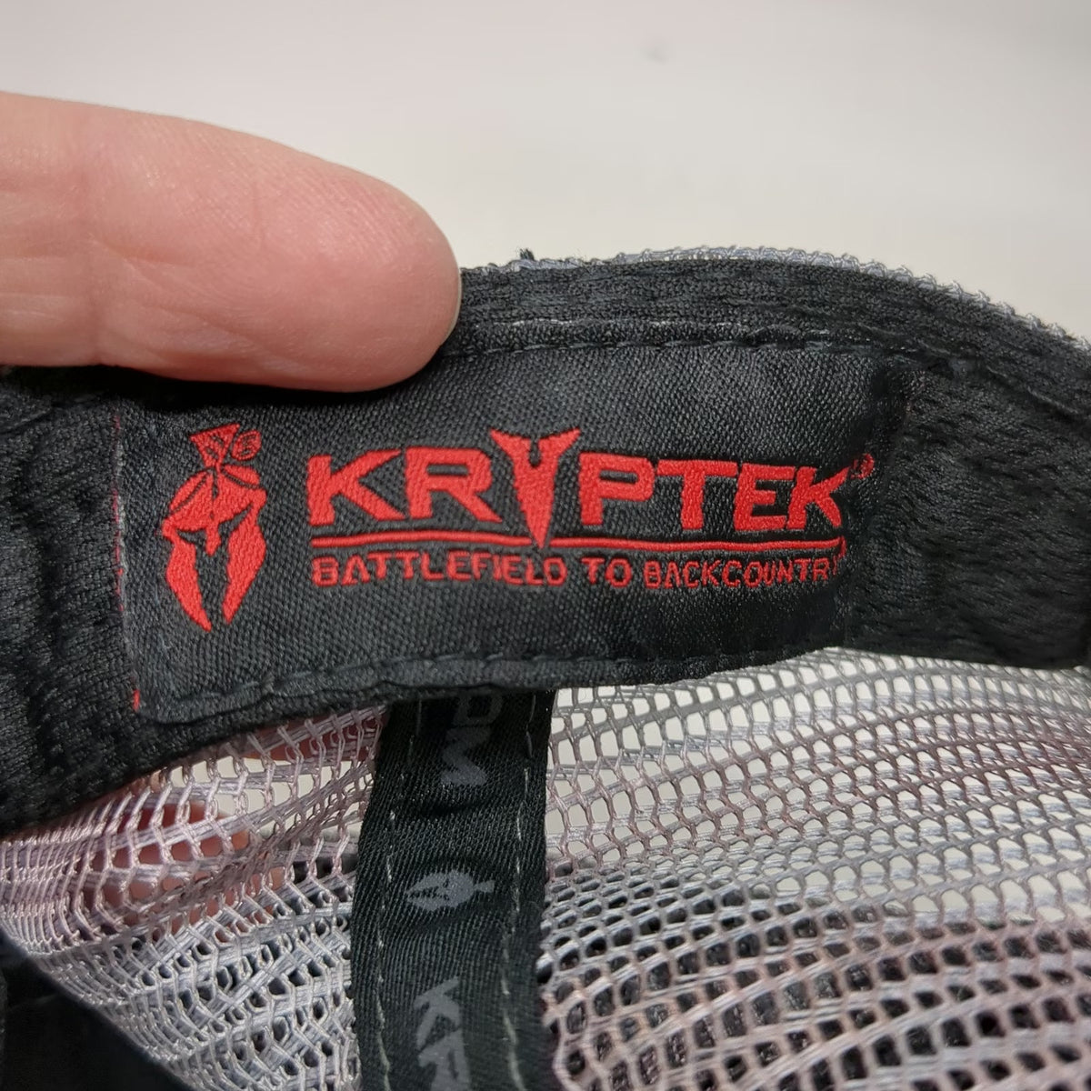 Kryptek Trucker Hat Gray One Size Typhon Camo Spartan Helmet Snapback Mesh