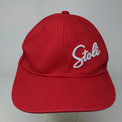 Stoli Vodka Men's Snapback Hat Red Adjustable Embroidered Logo Cotton