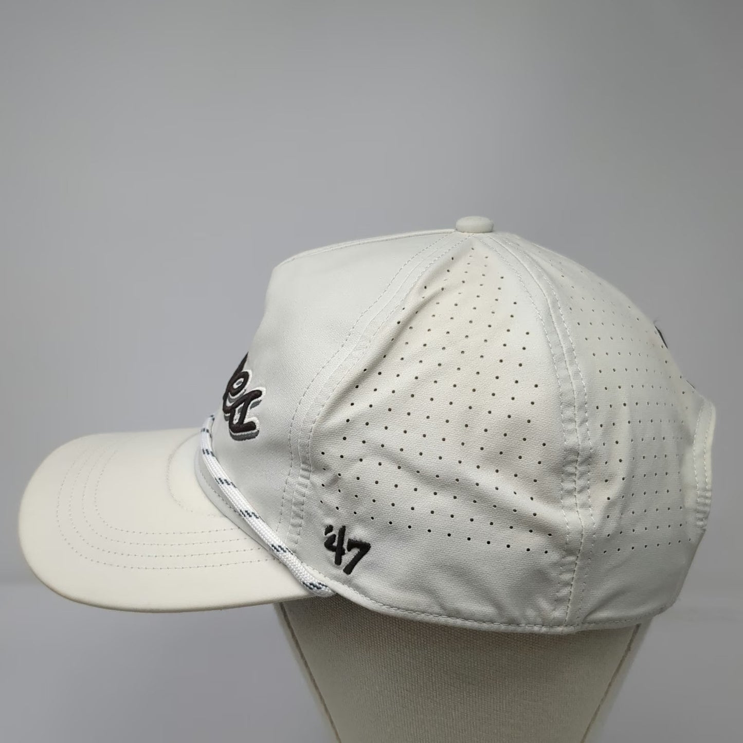 '47 San Diego Padres MLB White One Size 5 Panel Hat Rope Rawlings Perforated