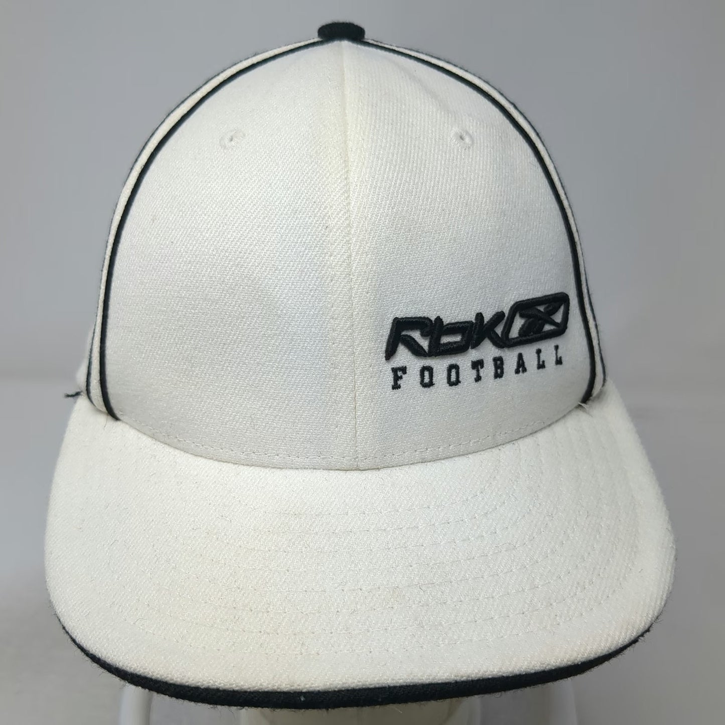 Reebok Rbk Football White One Size Baseball Cap Stretch Fit Pennington Hat