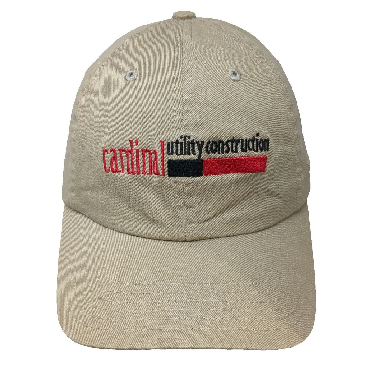Port Authority Cardinal Utility Construction Hat Beige XL Baseball Cap Fitted