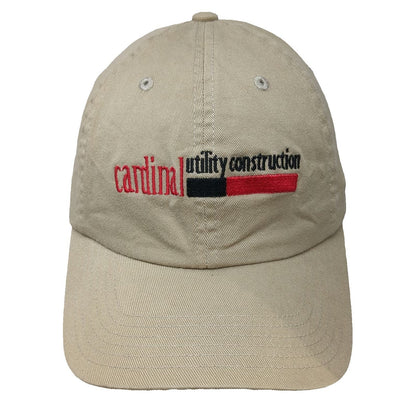 Port Authority Cardinal Utility Construction Hat Beige XL Baseball Cap Fitted