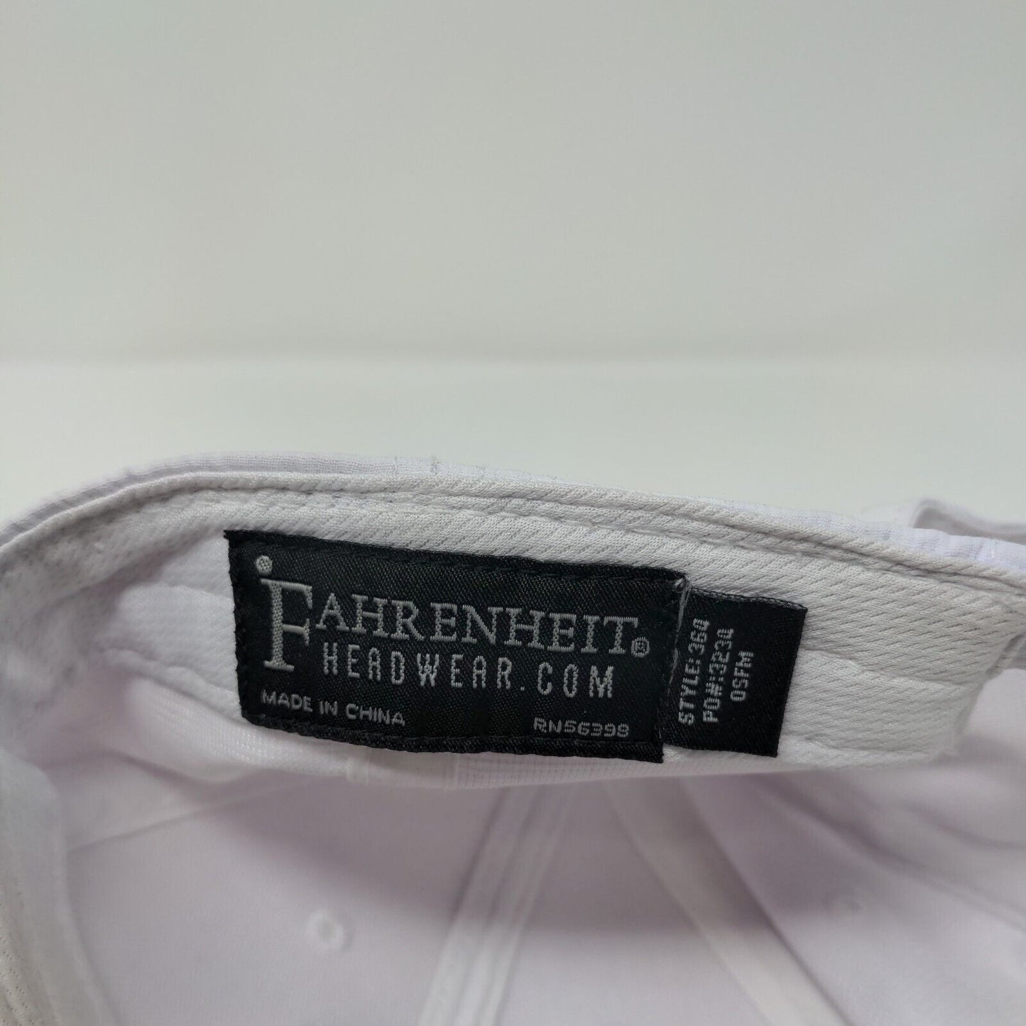 Wines Vines & Sunshine Slideback Hat White OSFM Adjustable Fahrenheit