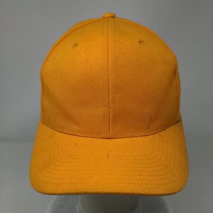 Infinity Trading Fitted Hat Yellow Size 7 Solid 6 Panel Vent Holes Blank