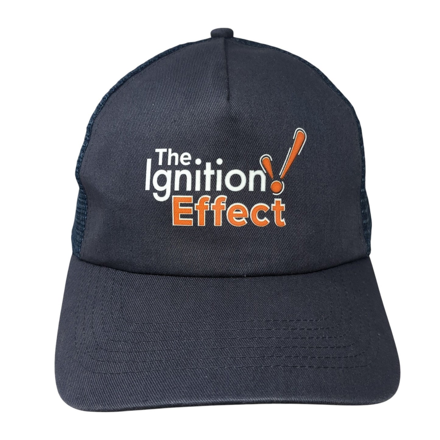 The Ignition Effect Snapback Trucker Hat Blue One Size Mesh Back Hit