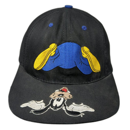 Goofy's Hat Co. Snapback Black One Size Disney Character Graphic Made USA Hat