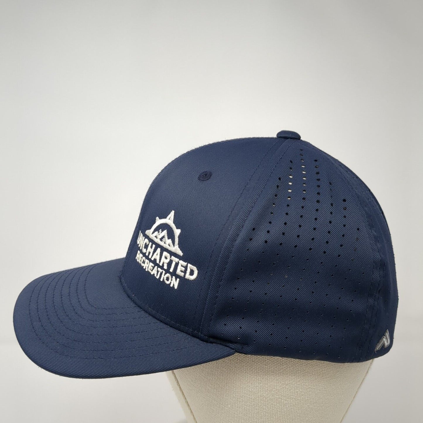 Uncharted Recreation Fitted Hat Blue S/M Embroidered Style 474F Pacific Headwear
