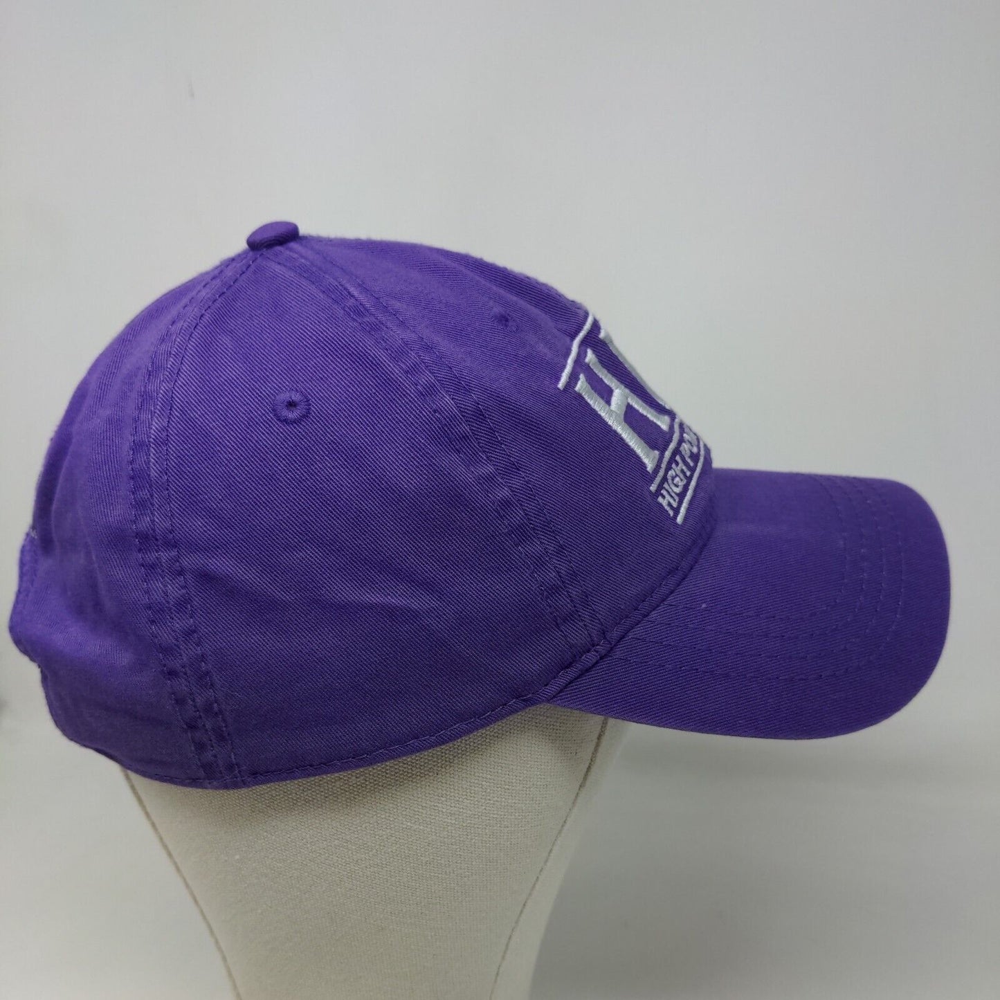 High Point University Men's Slideback Hat Purple Embroidered Logo