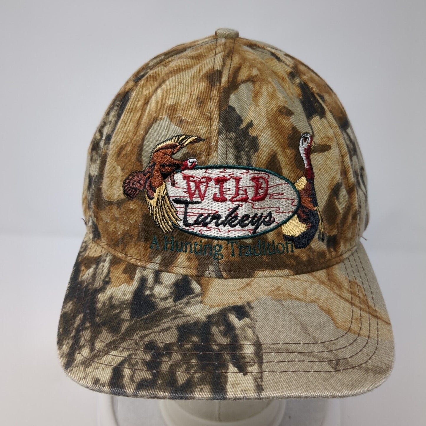 Wild Turkeys A Hunting Tradition Snapback Hat Camouflage One Size Adjustable
