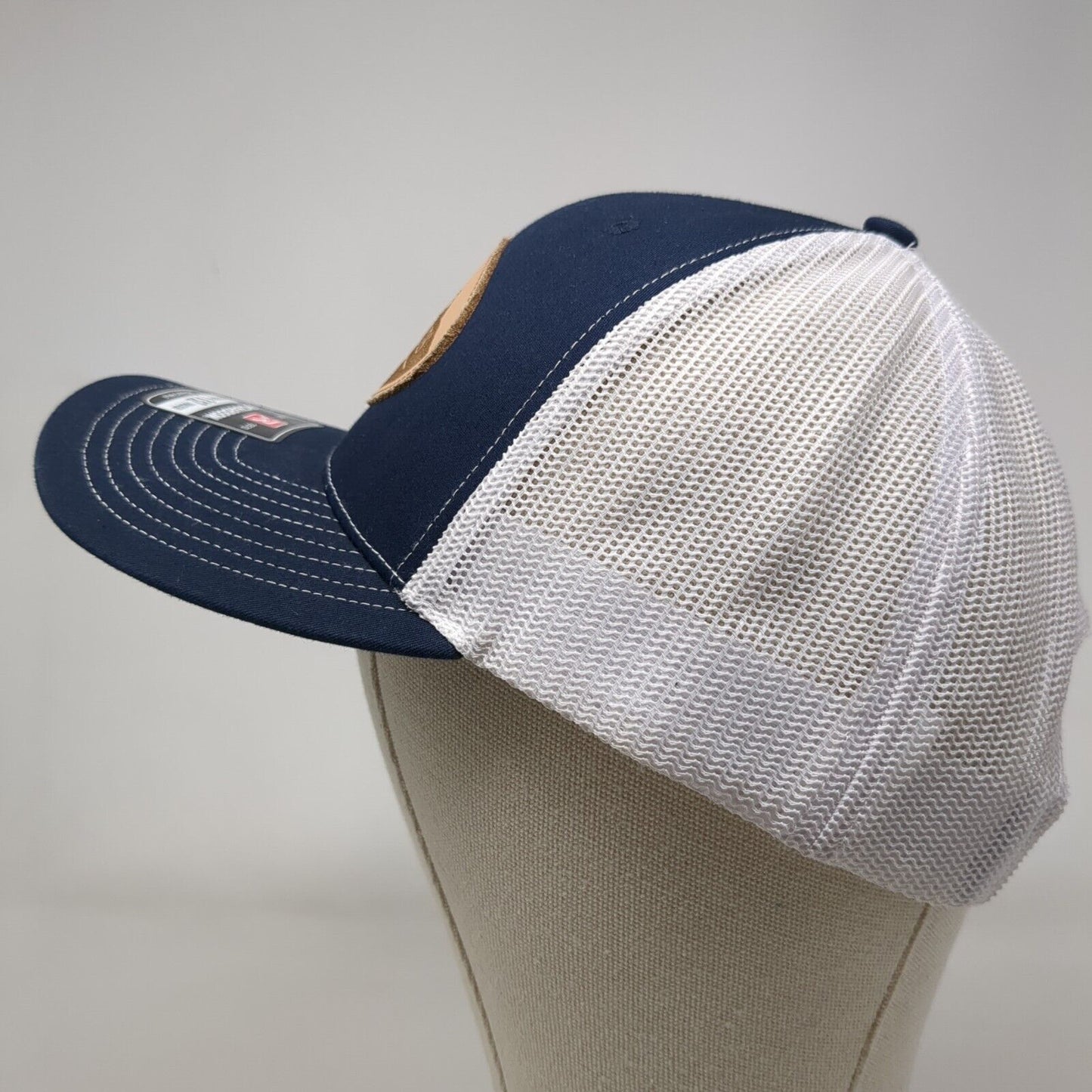 D.L. Evans Bank Patch Mesh Back Trucker Hat Blue One Size Richardson