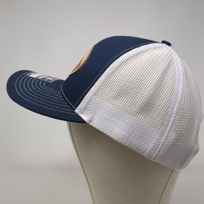 D.L. Evans Bank Patch Mesh Back Trucker Hat Blue One Size Richardson