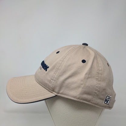 The Game Men's Slideback Hat Tan OSFM Embroidered Lewis Clark State College Logo