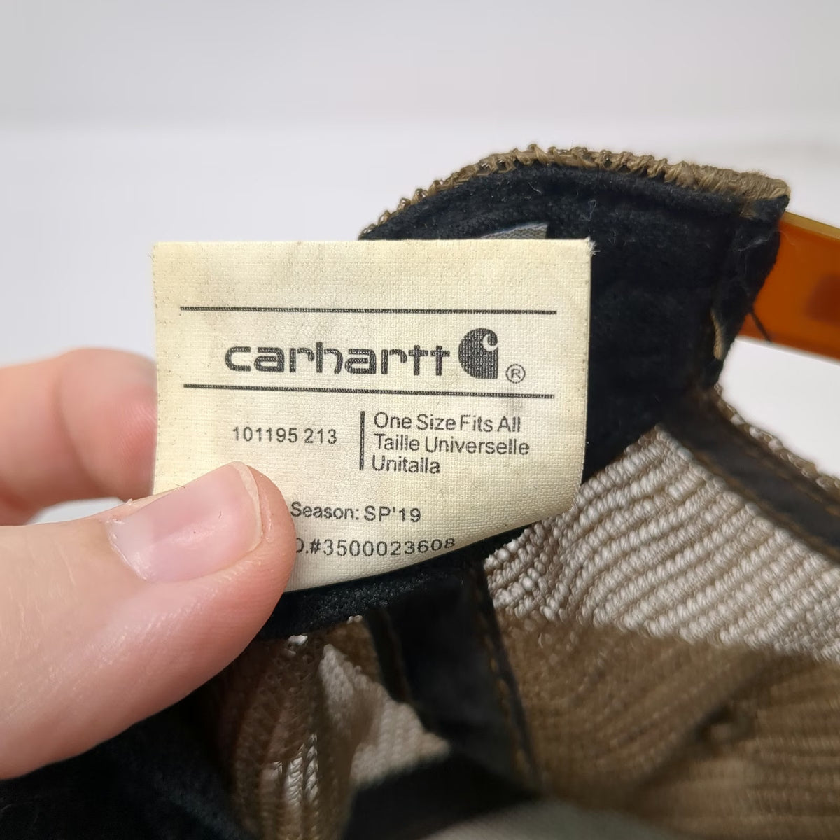 Carhartt Trucker Hat Brown One Size Mesh Back Snapback Embroidered Logo Workwear