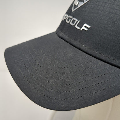 Topgolf Strapback Hat Black One Size Adjustable Callaway Solid 6 Panel