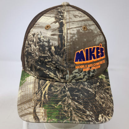 Richardson Trucker Hat Brown One Size Camo Mike's Mobile Mix Concrete Bend OR