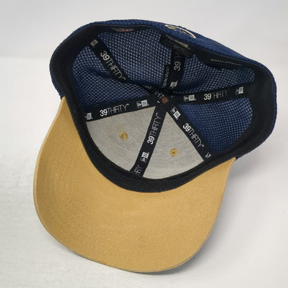 Los Angeles Rams NFL New Era Blue Cap M 39THIRTY Mesh Back Stretch Gold Hat Logo